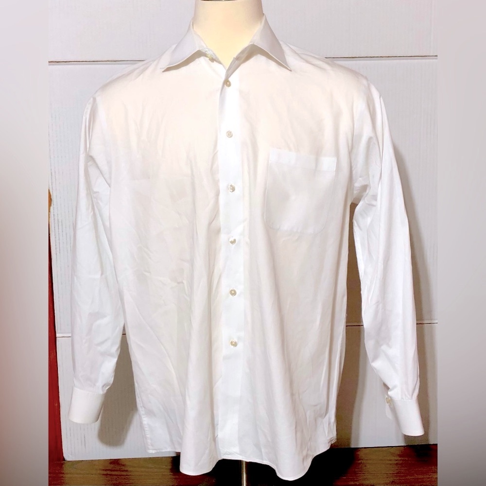 Calvin Klein 17 1/2 Comfort White Dress‎ Shirt NWOT